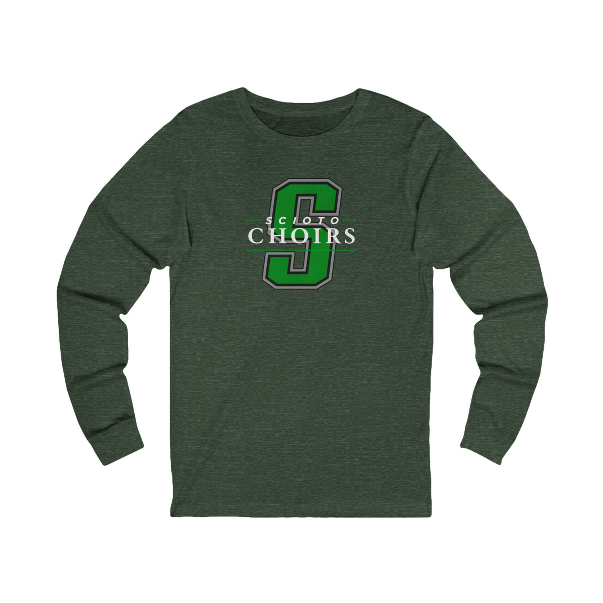 Adult Unisex Dublin Scioto Choirs Classic Logo Graphic Long Sleeve Bella + Canvas Soft Tee