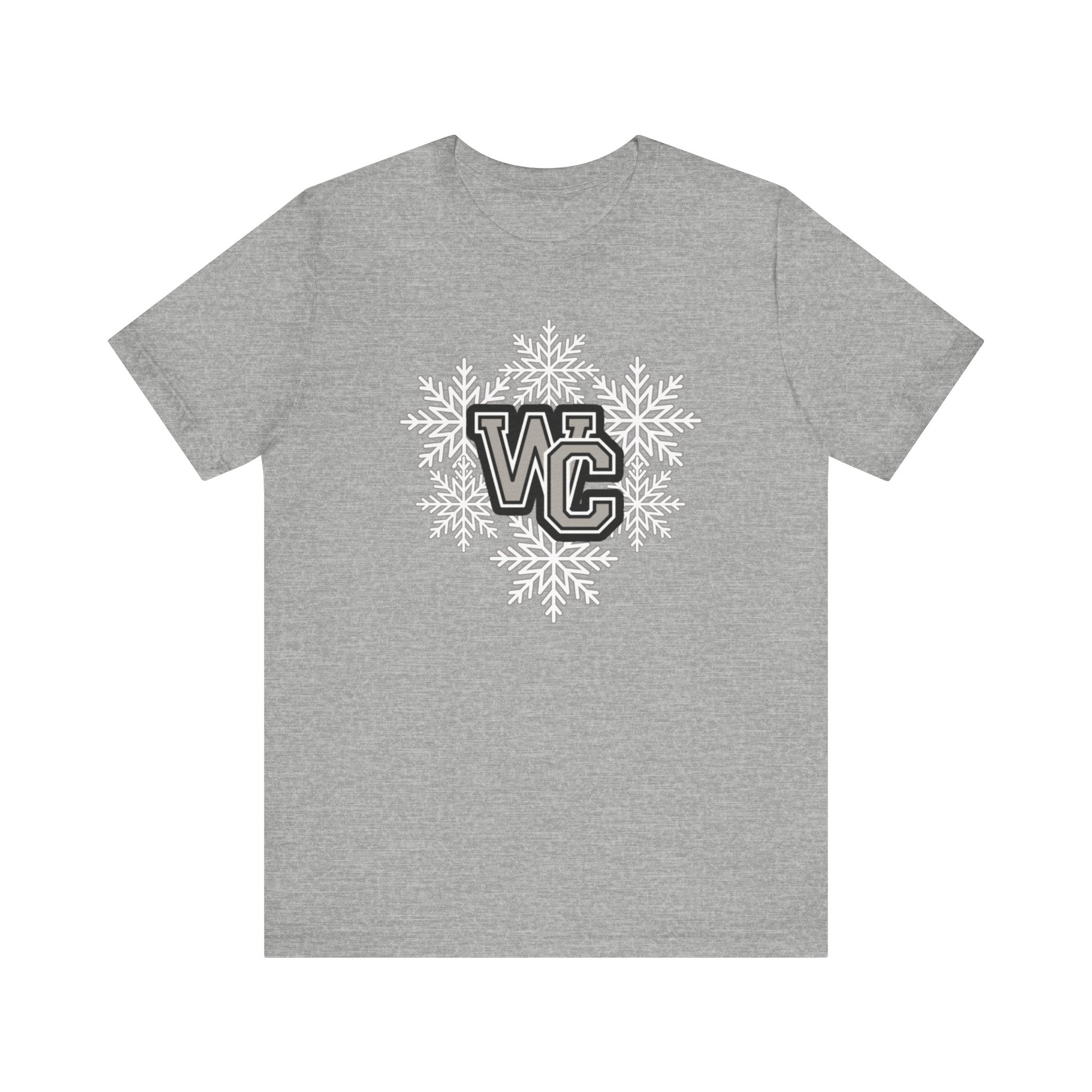 Adult Unisex Westerville Central Spirited Snowflake Graphic Short Sleeve Soft Tee