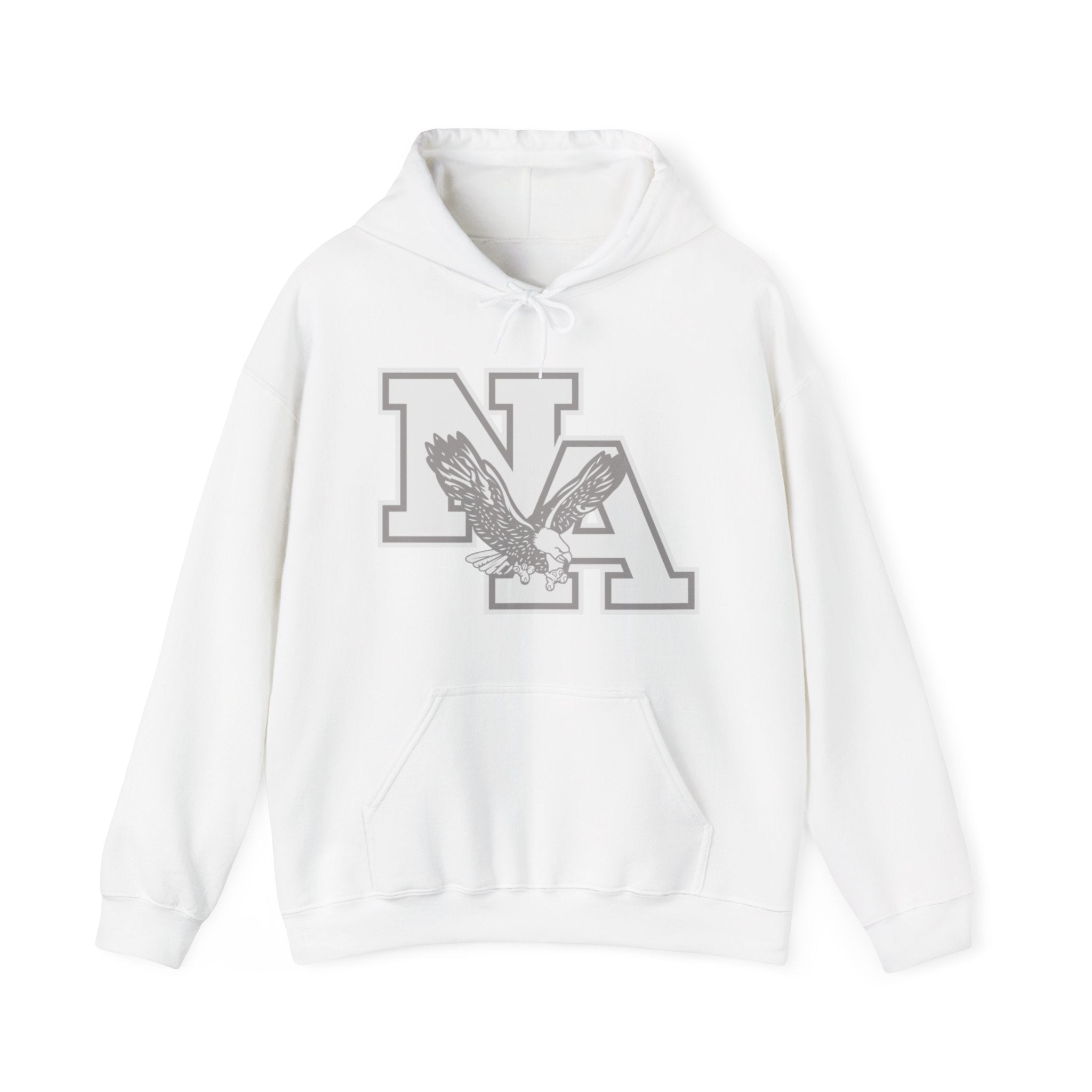 Adult Unisex White Muted Logo Graphic Hoodie