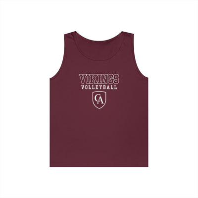 Adult Unisex Columbus Academy Vikings Volleyball Graphic Gildan Heavy Blend Cotton Tank