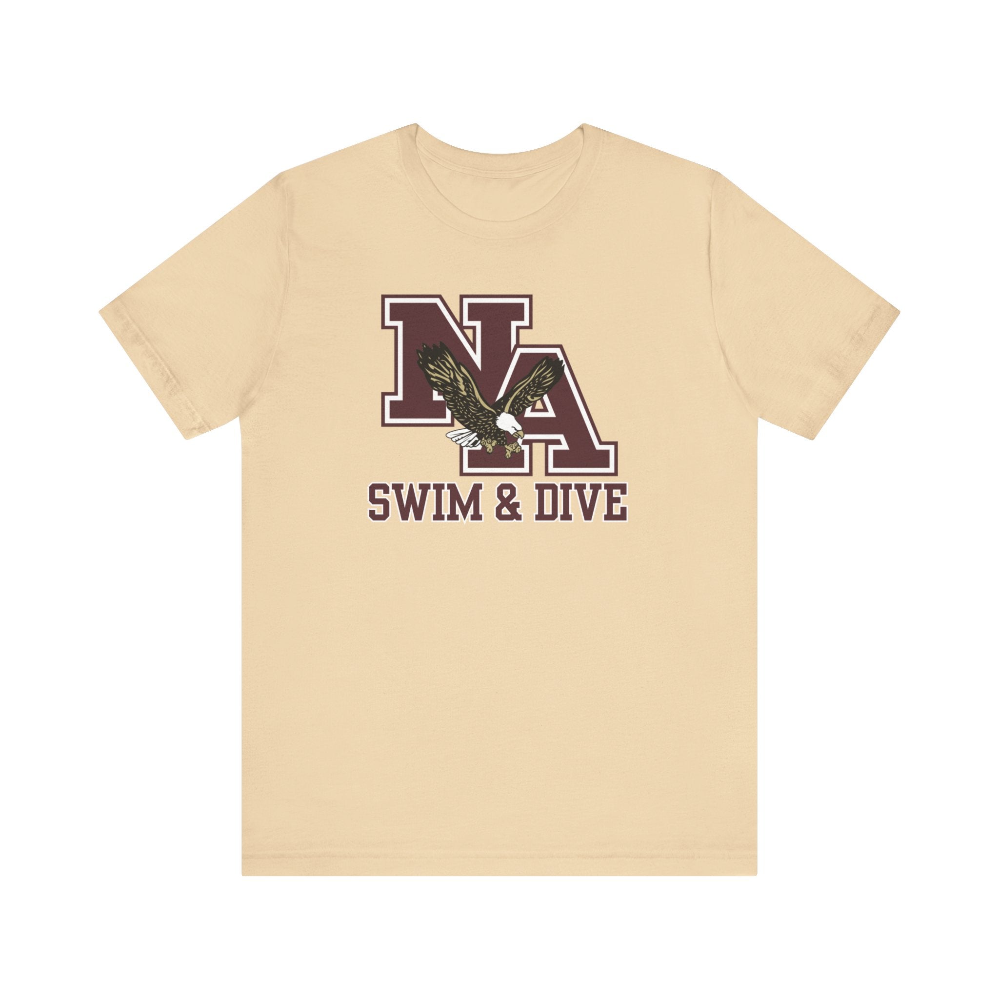 Adult Unisex Swim & Dive Classic Logo with DIVE REACH LIVE Back Graphic Soft Short Sleeve Tee