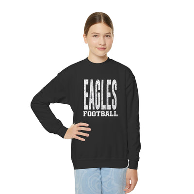 Youth New Albany Football Distressed Enlarged Graphic Gildan Heavy Blend Sweatshirt