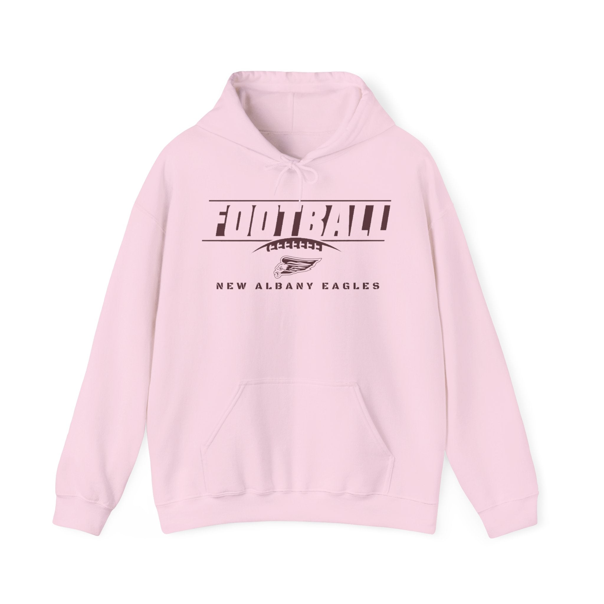 Adult Unisex New Albany Eagles Goal Line Maroon Graphic Hoodie