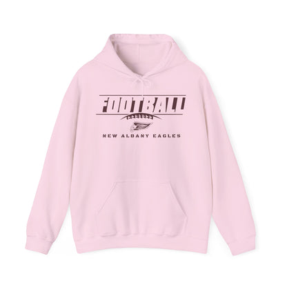Adult Unisex New Albany Eagles Goal Line Maroon Graphic Hoodie