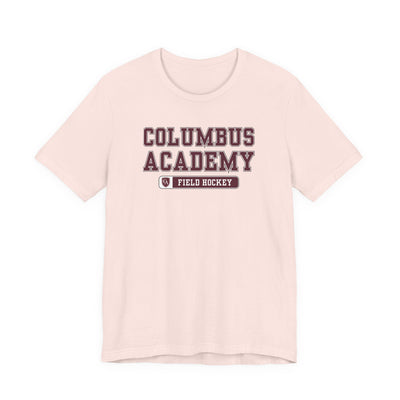 Adult Unisex Columbus Academy Field Hockey Graphic Short Sleeve Bella + Canvas Soft Tee