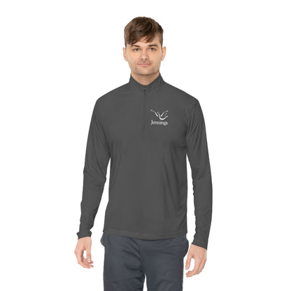 Adult Unisex Sport-Tek Competitor Performance Quarter-Zip Pullover - White Jennings Logo