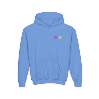 Youth South Hills Swim Team Neon Rainbow Graphic Hoodie