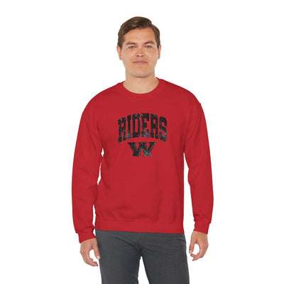 Adult Unisex Riders Arch Vintage Distressed W Graphic Sweatshirt