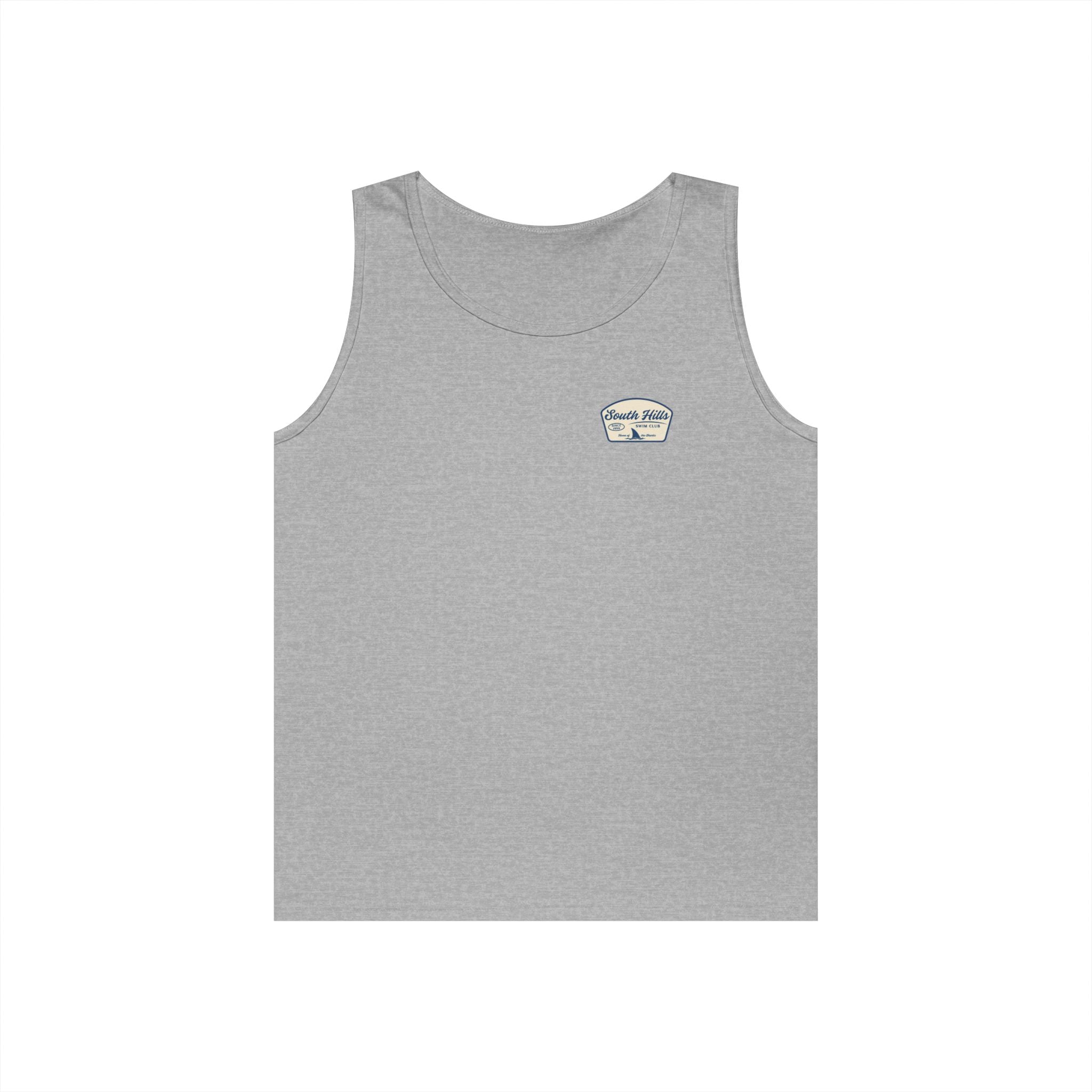 Adult Unisex South Hills Swim Club Home of the Sharks Graphic Tank