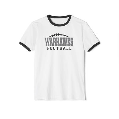 Adult Unisex Westerville Central Warhawks Football Laces Graphic Short Sleeve Ringer Tee