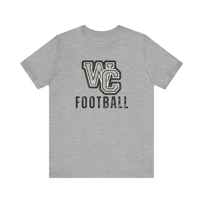 Adult Unisex Vintage Distressed Westerville Central Football Graphic Short Sleeve Soft Tee