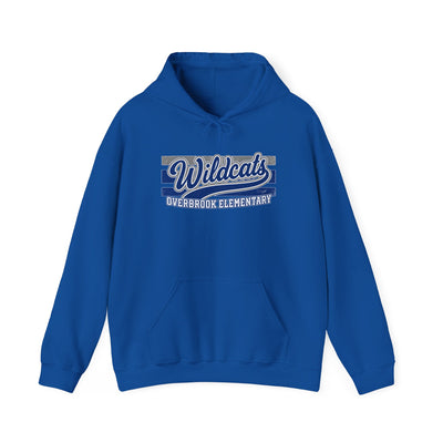 Adult Unisex Overbrook Elementary Wildcats Vintage Distressed Spirit Graphic Hoodie