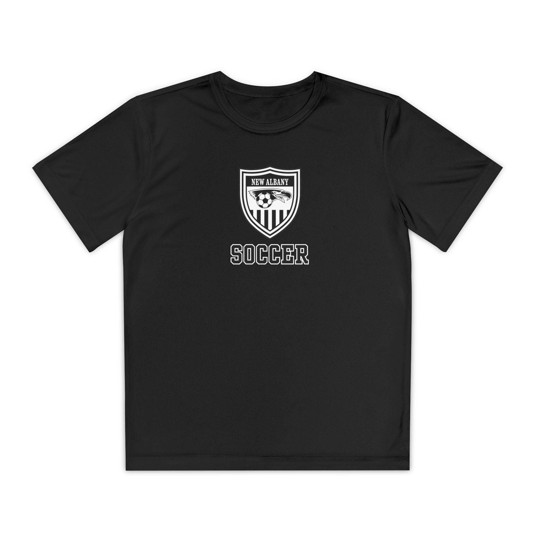 Youth New Albany Youth Soccer League Crest Graphic Sport-Tek Competitor Performance Tee