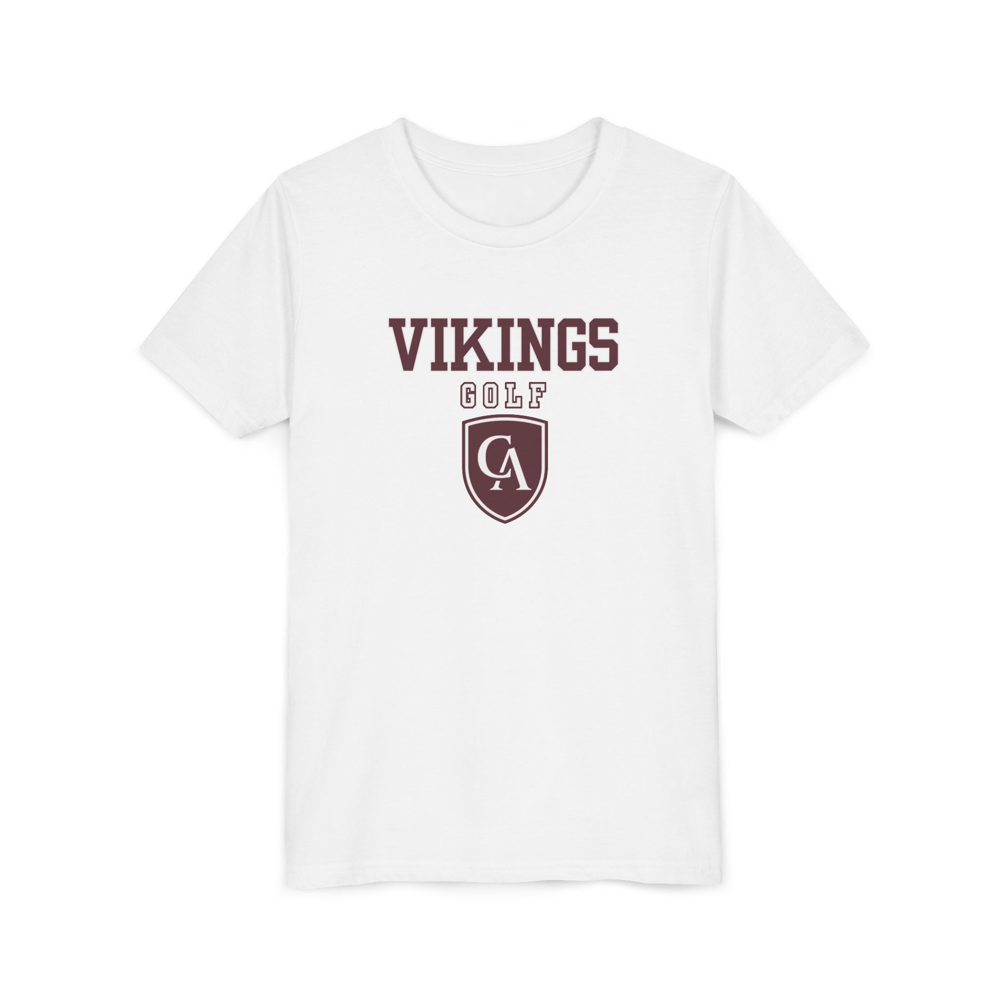 Youth Columbus Academy Vikings Golf Graphic Short Sleeve Bella + Canvas Soft Tee