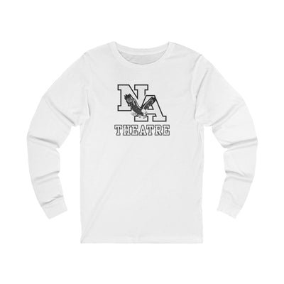 Adult Unisex White/Black Classic NA Theatre Logo Graphic Long Sleeve Soft Tee
