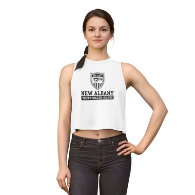 Women's New Albany Youth Soccer League Game Day Graphic Crop Tank