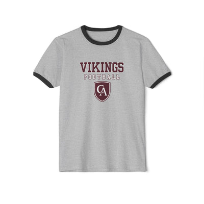 Adult Unisex Columbus Academy Vikings Football Graphic Short Sleeve Ringer Tee