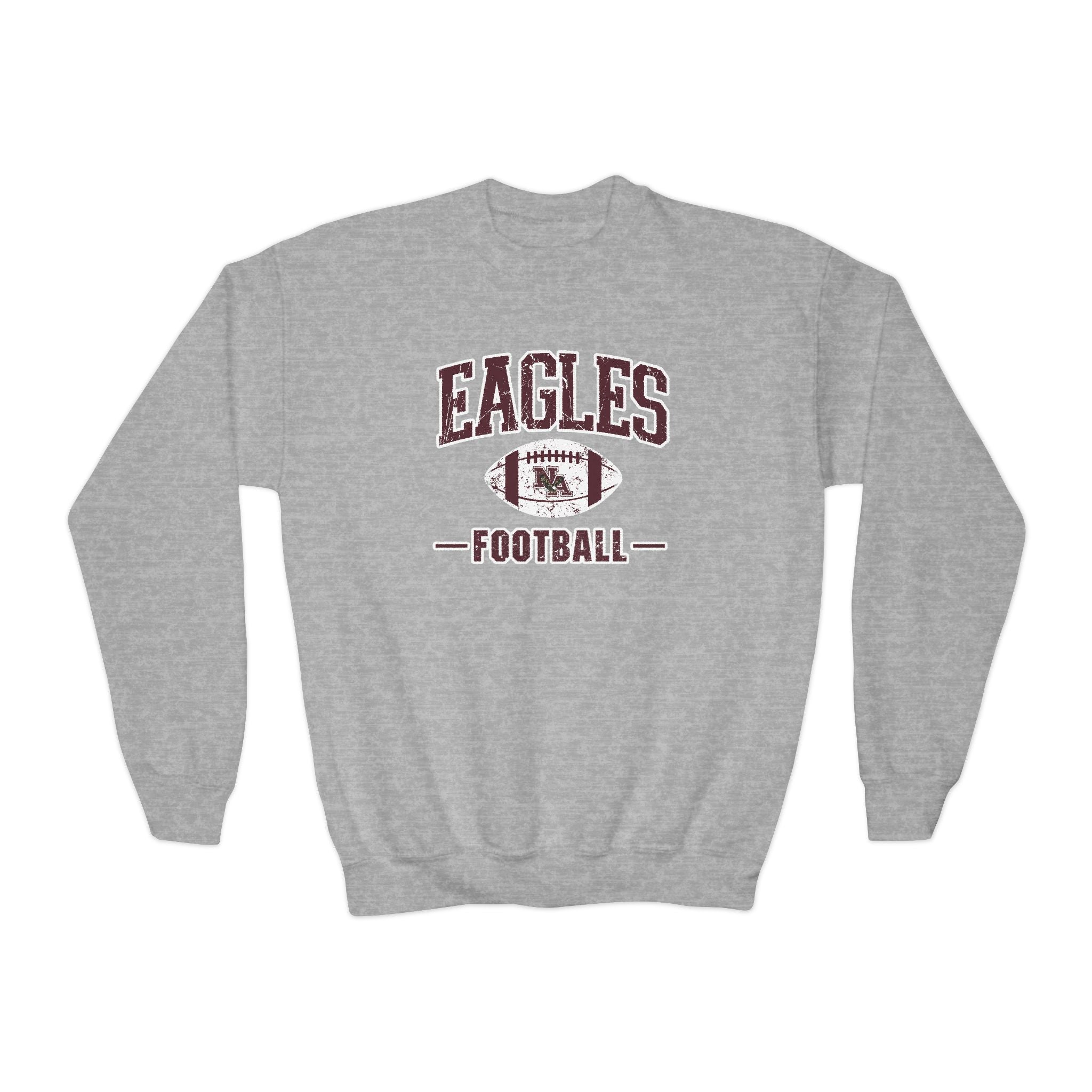 Youth Eagles Football Vintage Distressed Graphic Sweatshirt