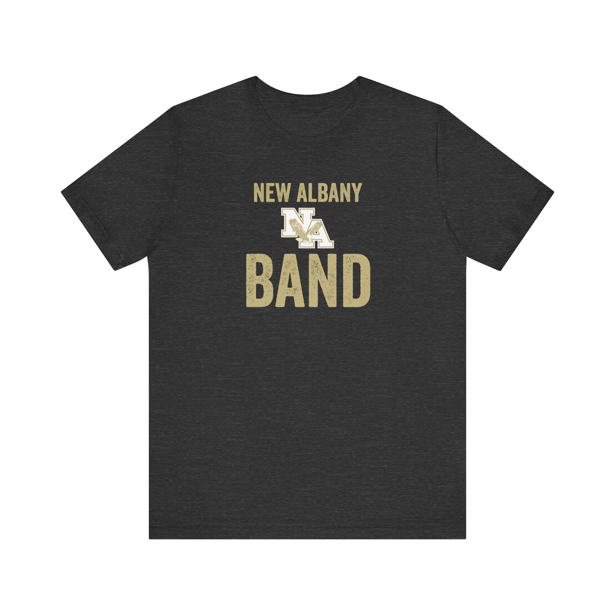 Adult Unisex Vintage Distressed New Albany Band Graphic Short Sleeve Soft Tee