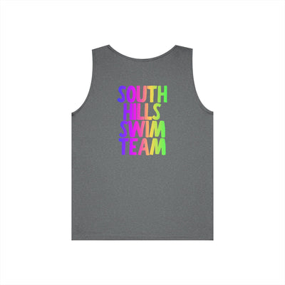 Adult Unisex South Hills Swim Team Neon Rainbow Graphic Tank
