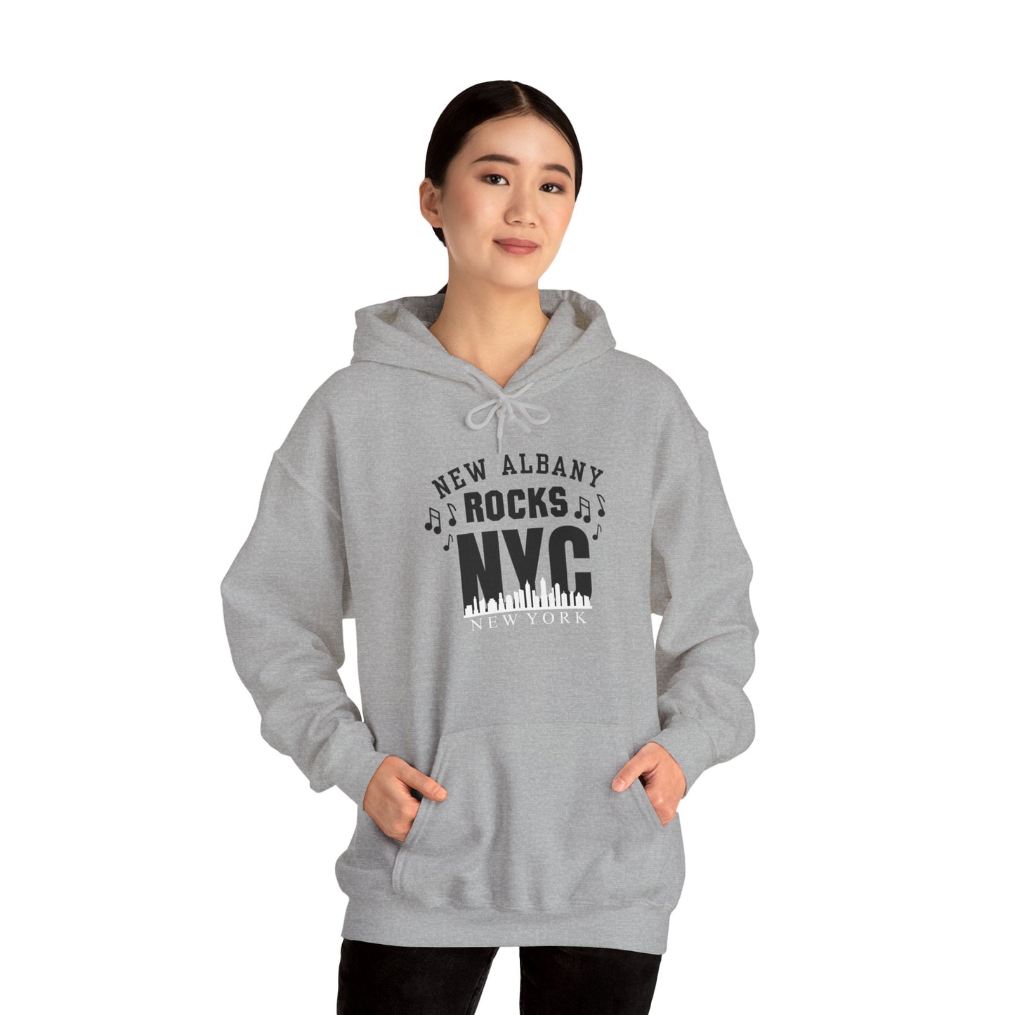 Adult Unisex Rock NYC Graphic Hoodie- New Albany Eagles