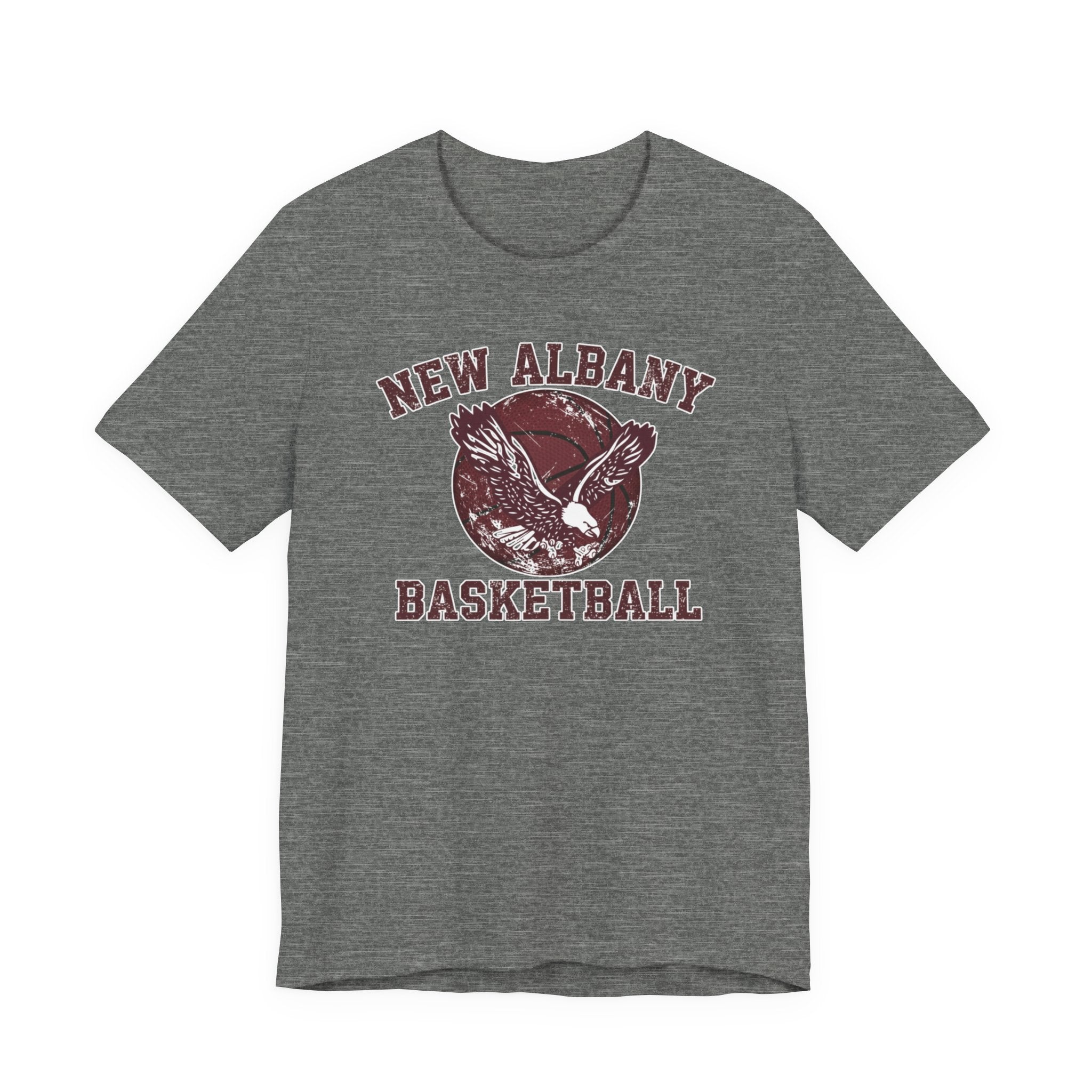 Adult Unisex New Albany Eagles Basketball Vintage Victory Graphic Short Sleeve Soft Tee