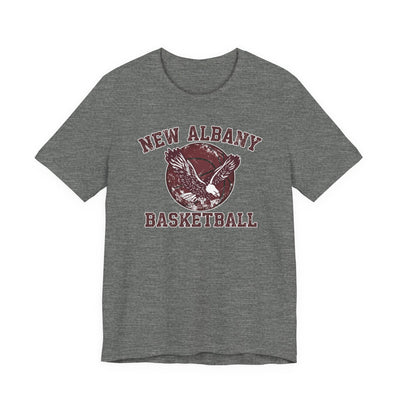 Adult Unisex New Albany Eagles Basketball Vintage Victory Graphic Short Sleeve Soft Tee