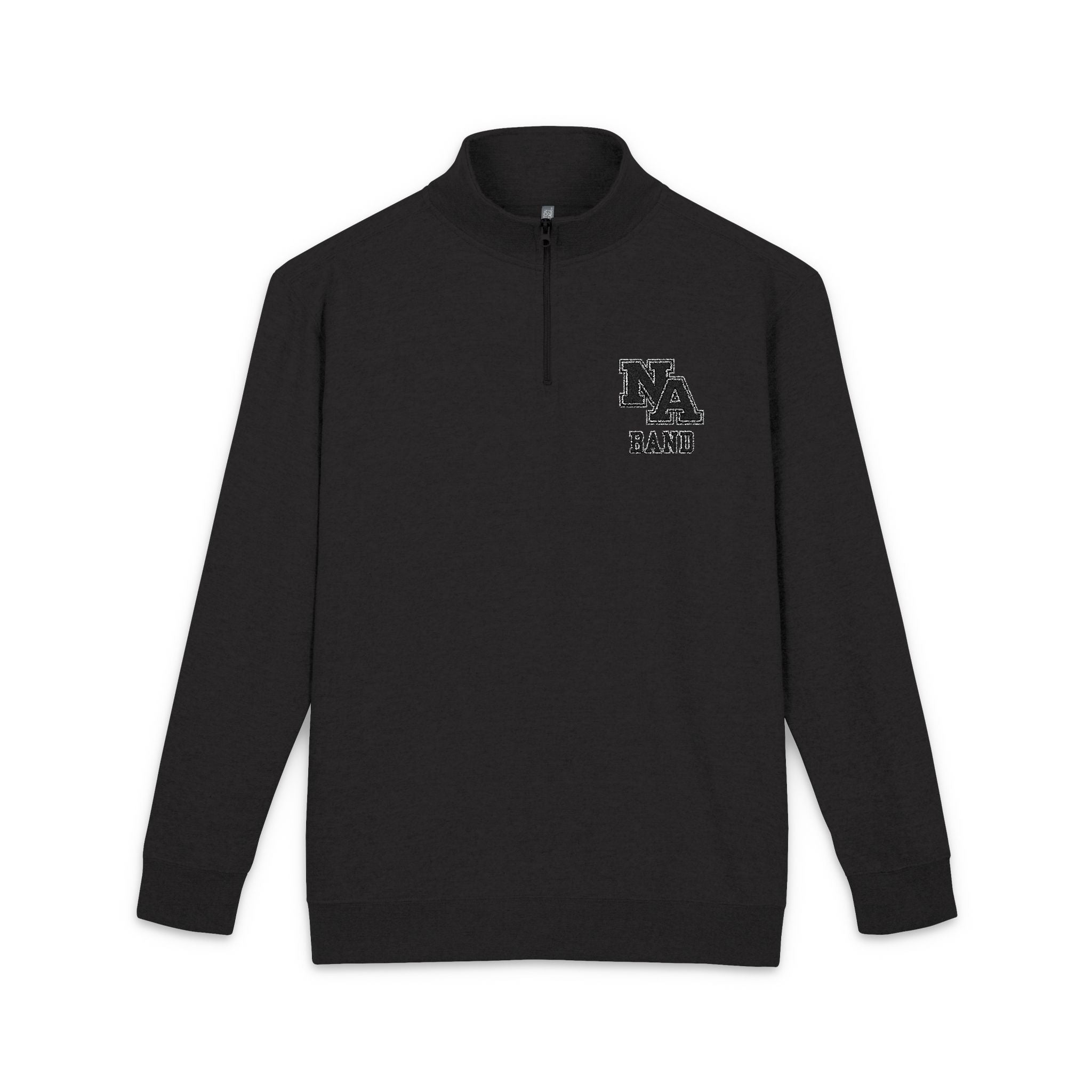 Adult Unisex New Albany Black Classic Band Logo Embroidered Fleece Quarter-Zip Pullover