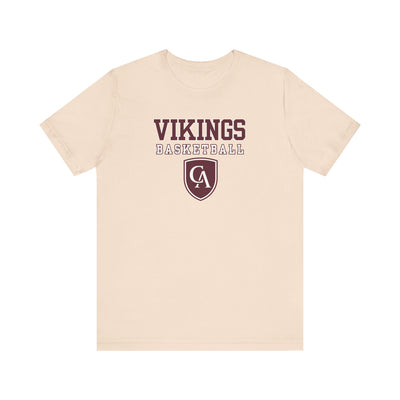 Adult Unisex Columbus Academy Vikings Basketball Graphic Short Sleeve Bella + Canvas Soft Tee