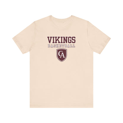 Adult Unisex Columbus Academy Vikings Basketball Graphic Short Sleeve Bella + Canvas Soft Tee