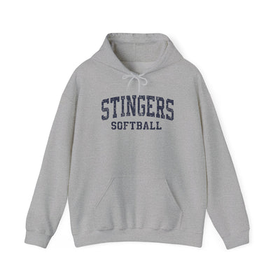 Adult Unisex Stingers Softball Vintage Distressed Graphic Hoodie