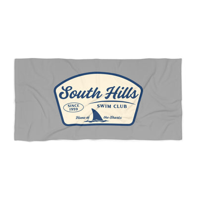 South Hills Swim Club Home of the Sharks Graphic Beach Towel