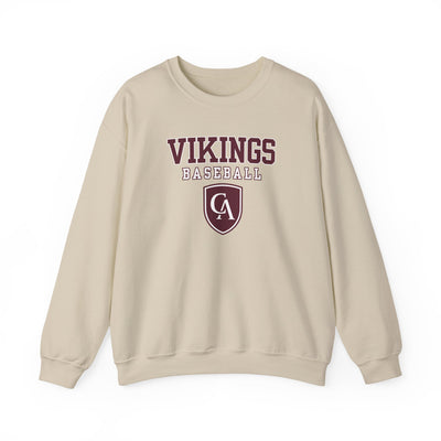 Adult Unisex Columbus Academy Vikings Baseball Graphic Gildan Heavy Blend Sweatshirt
