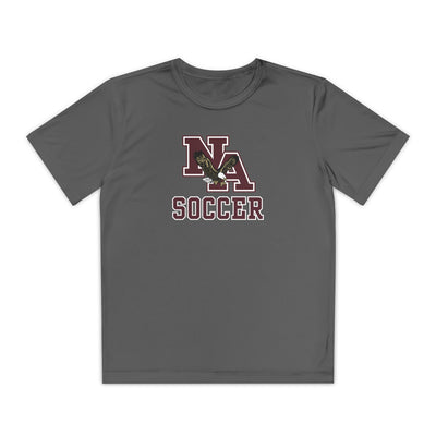 Youth New Albany Classic Maroon Soccer Logo Graphic Sport-Tek Competitor Performance Tee