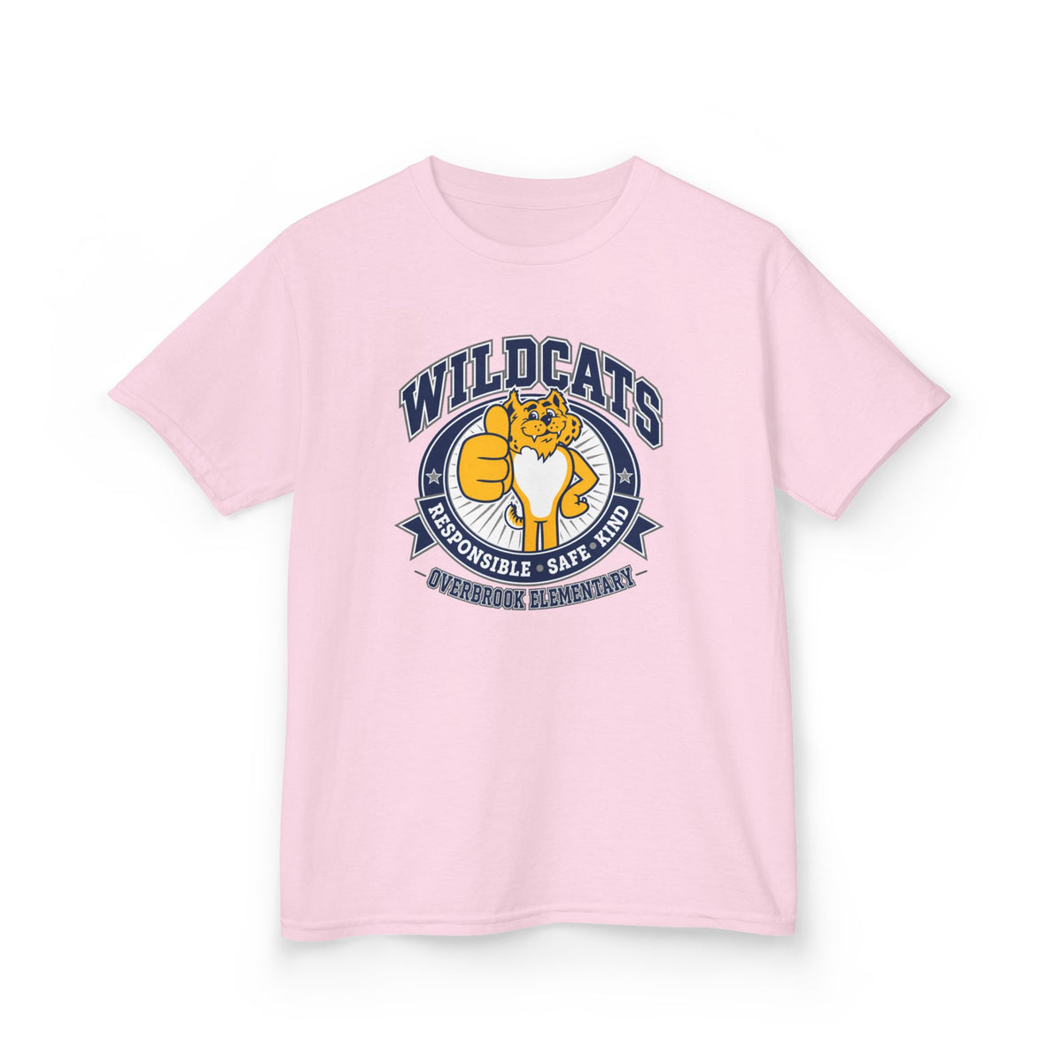 Copy of Overbrook Elementary Wildcats Block Letter Graphic Gildan Classic Tee