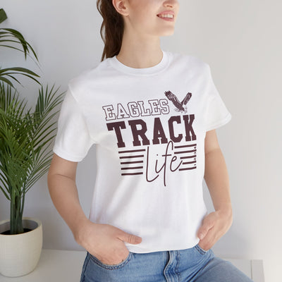 Adult Unisex Eagles Track Life Graphic Short Sleeve Soft Tee