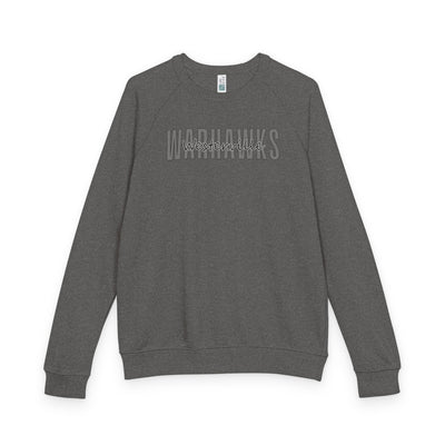 Adult Unisex Westerville Central Warhawks Spirit Script Graphic French Terry Raglan Crewneck
