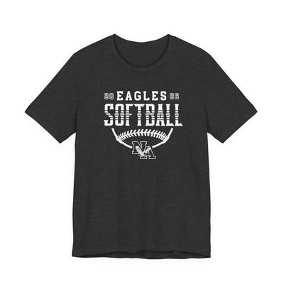 Adult Unisex New Albany Eagles Softball Strong Striped Graphic Short Sleeve Soft Tee