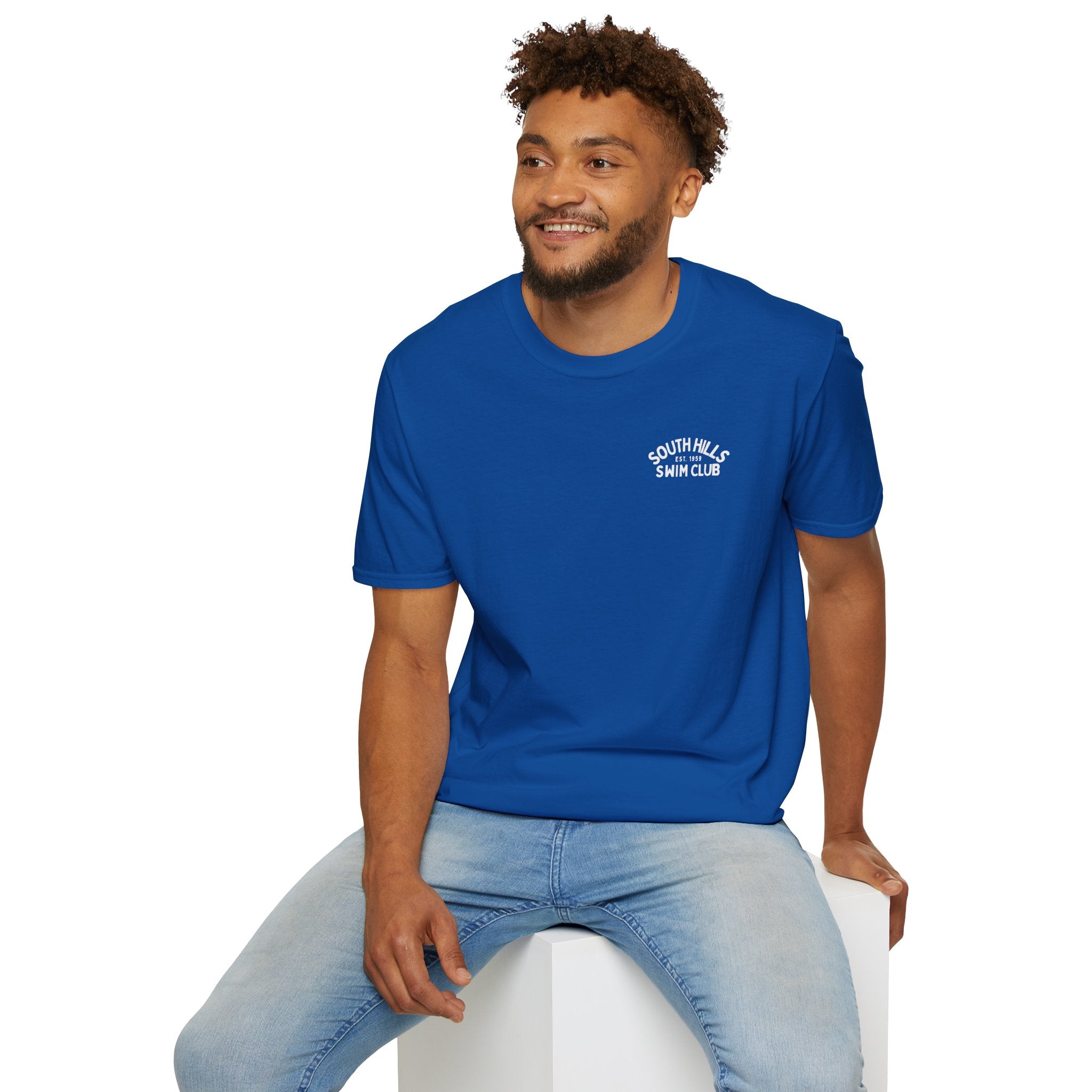 Adult Unisex South Hills Swim Club Heritage Graphic Short Sleeve Gildan Softstyle Tee