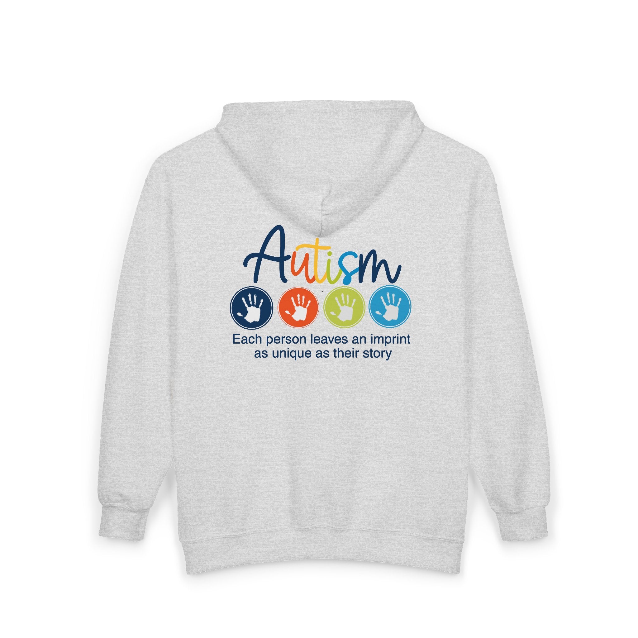 Adult Unisex Autism Imprint Graphic Full-Zip Sweatshirt