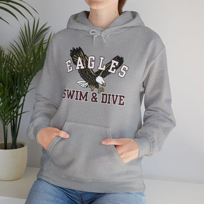 Adult Unisex Swim & Dive Flying Eagle Graphic Hoodie