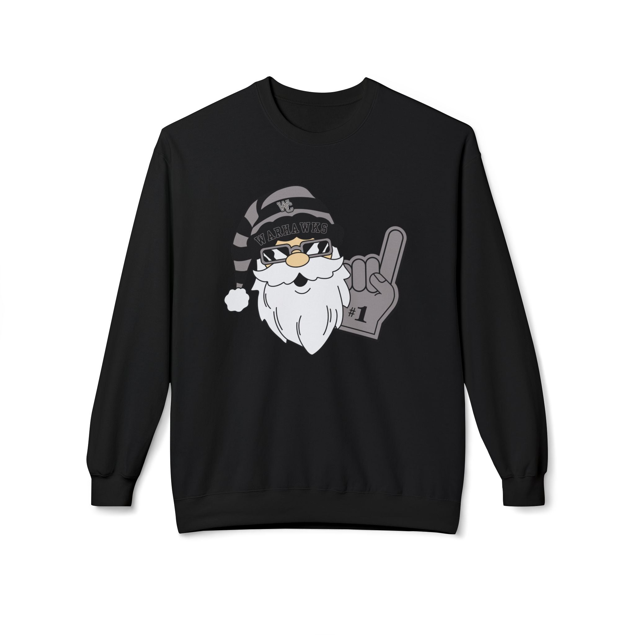 Adult Unisex Westerville Central Spirited Santa Graphic Soft Style Sweatshirt