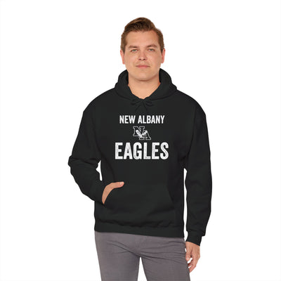 Adult Unisex New Albany Vintage Distressed New Albany Eagles Graphic Hoodie