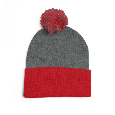 OWU Baseball Pom Pom Knit Hat with Embroidered Logo