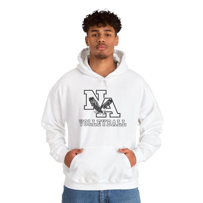 Adult Unisex New Albany Volleyball Classic White and Black Logo Graphic Hoodie