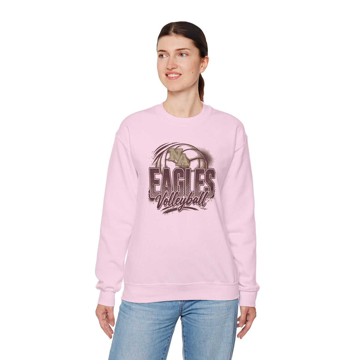 Adult Unisex New Albany Eagles Ombre Volleyball Graphic Sweatshirt