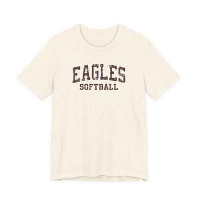 Adult Unisex New Albany Eagles Softball Vintage Distressed Graphic Short Sleeve Soft Tee