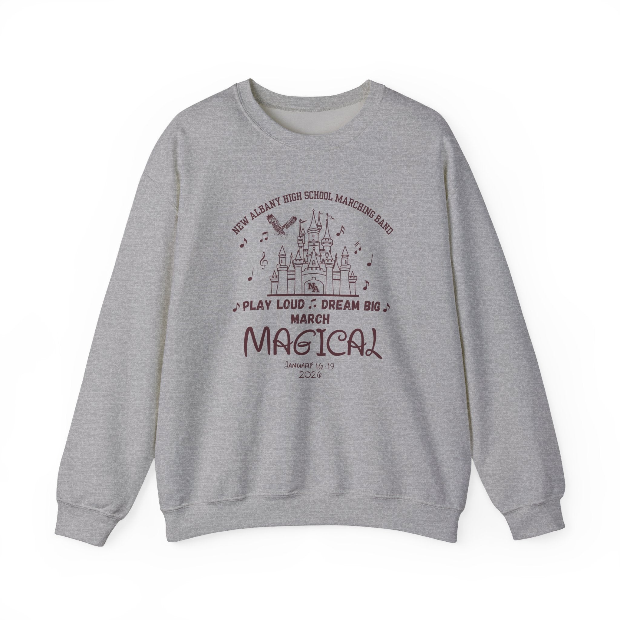 Adult Unisex NAHS Marching Band March Magical Graphic Sweatshirt