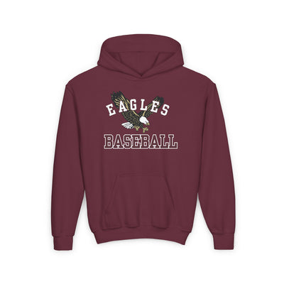 Youth Flying Baseball Eagle Graphic Hoodie