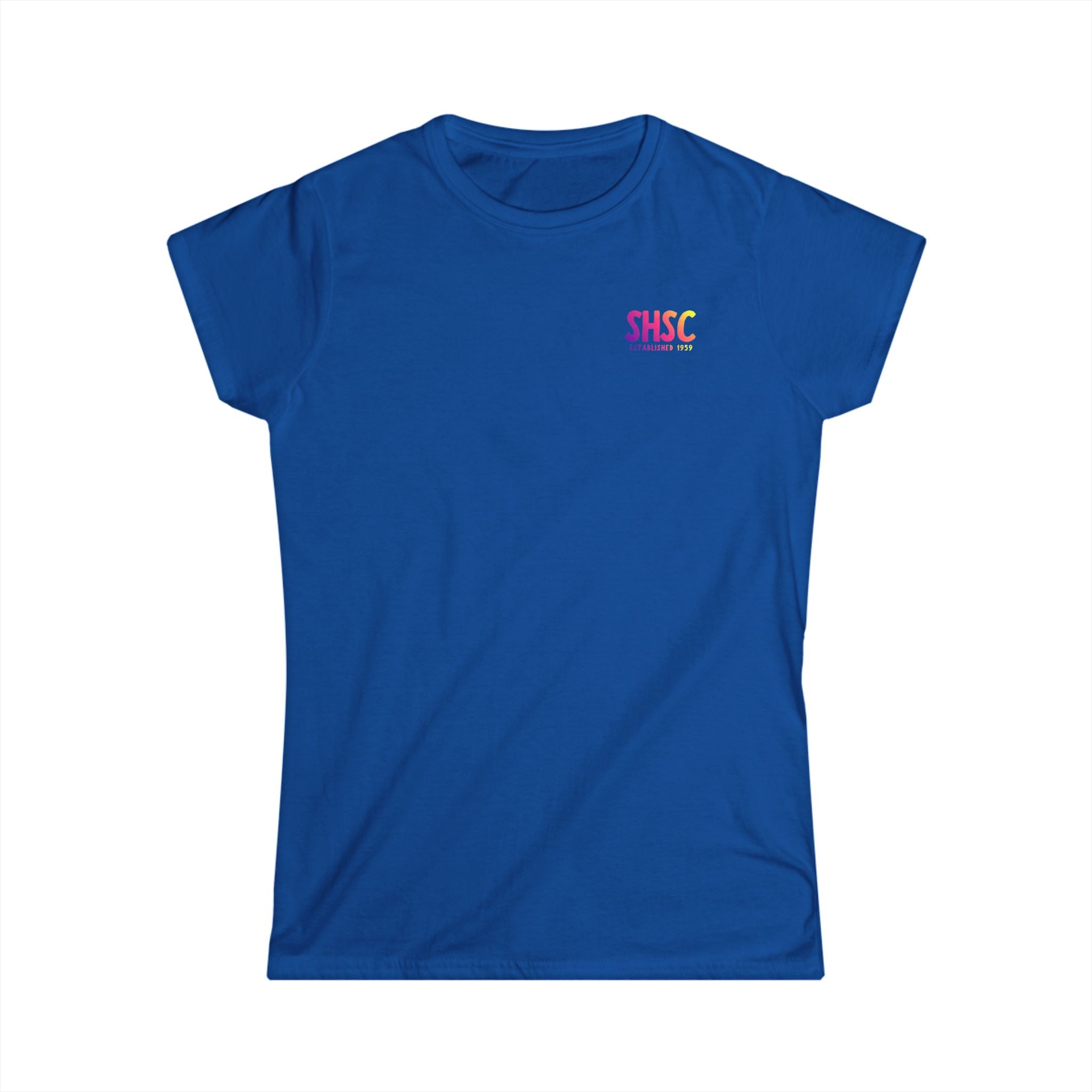 Women's South Hills Swim Club SHSC Ombre Graphic Short Sleeve Gildan Softstyle Tee
